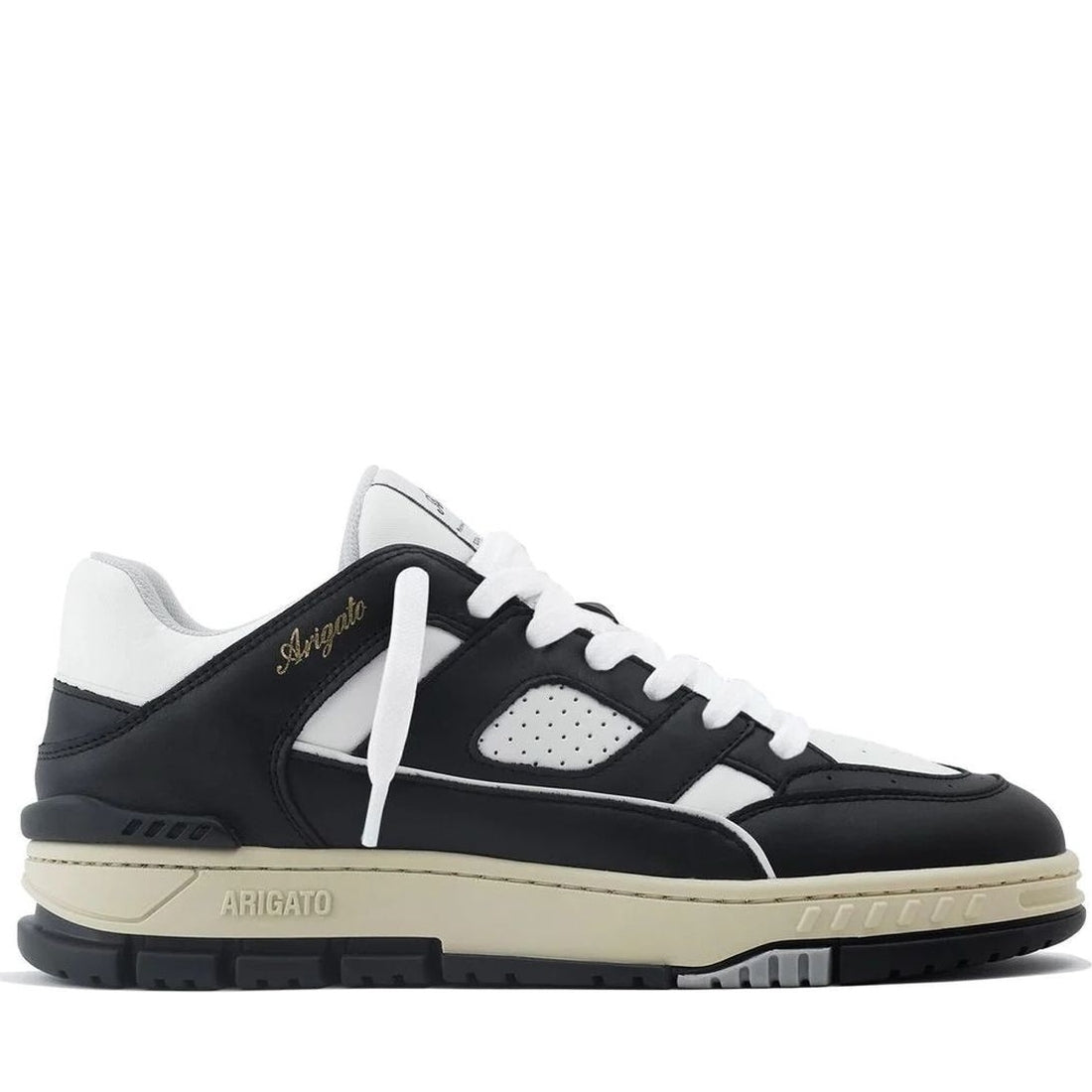 AXEL ARIGATO mens white, black area lo sneaker | Vilbury London