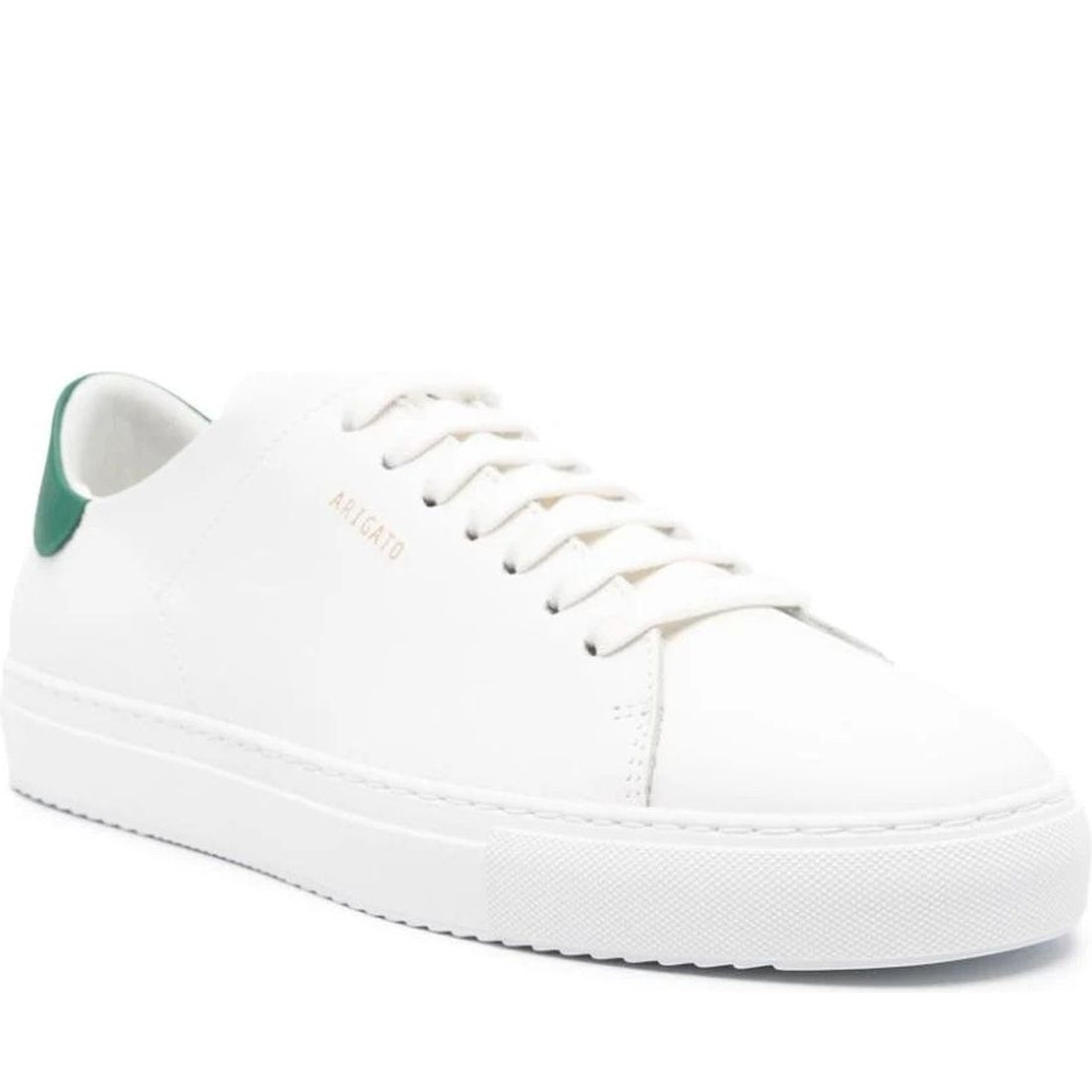 AXEL ARIGATO mens white, green clean 90 sneaker | Vilbury London