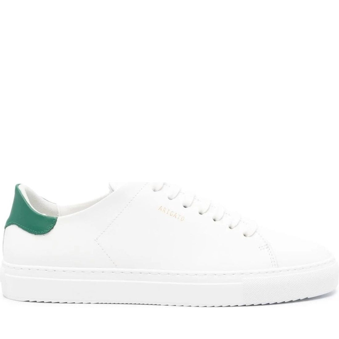 AXEL ARIGATO mens white, green clean 90 sneaker | Vilbury London