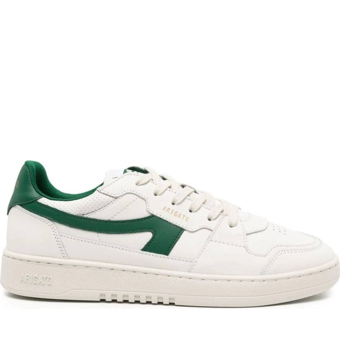 AXEL ARIGATO mens white, green dice stripe sneaker | Vilbury London