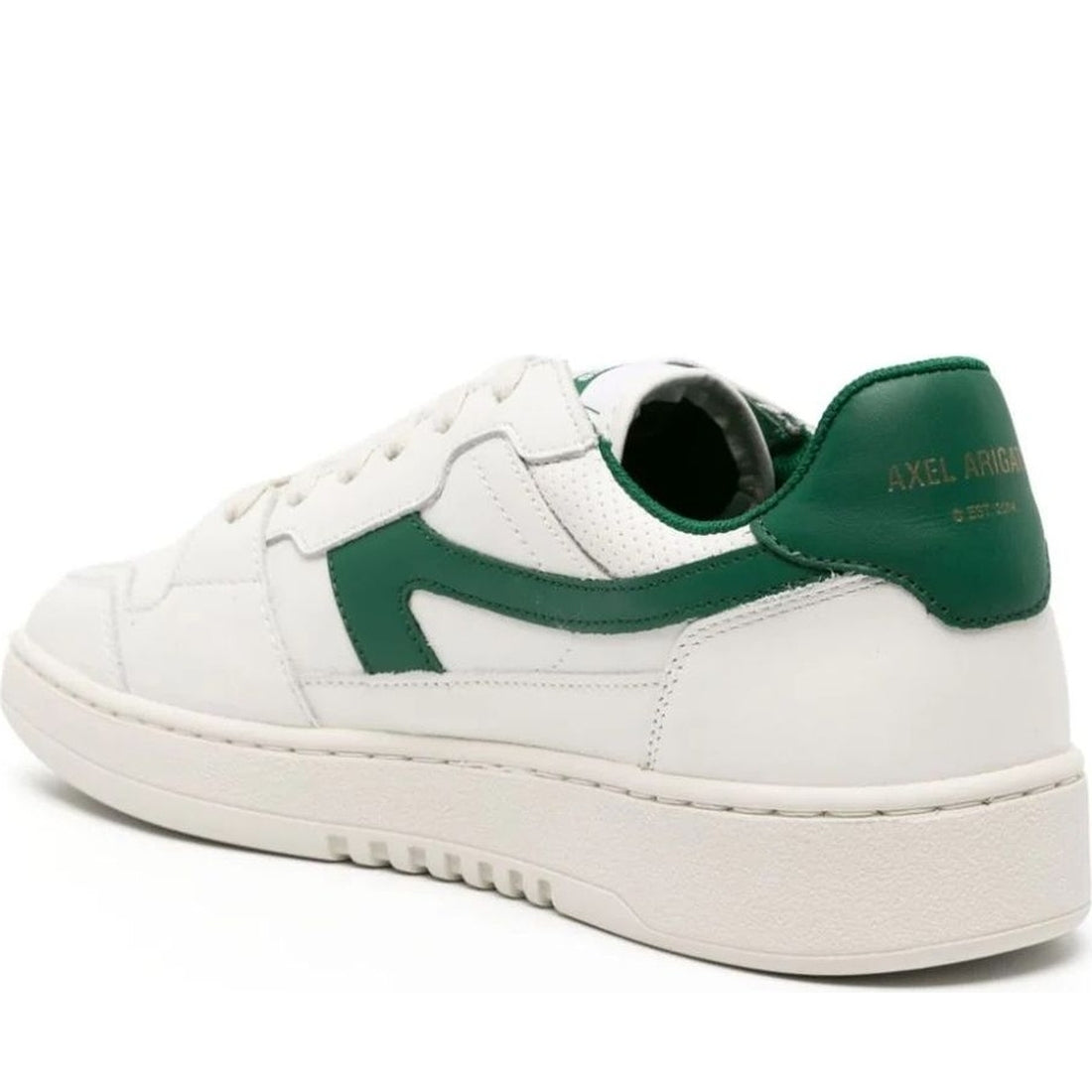 AXEL ARIGATO mens white, green dice stripe sneaker | Vilbury London