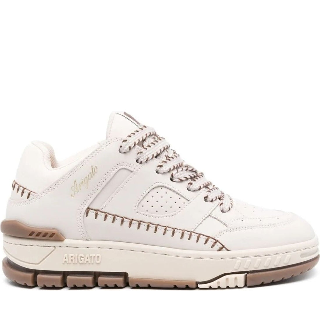 AXEL ARIGATO womens beige area lo sneaker stitch | Vilbury London