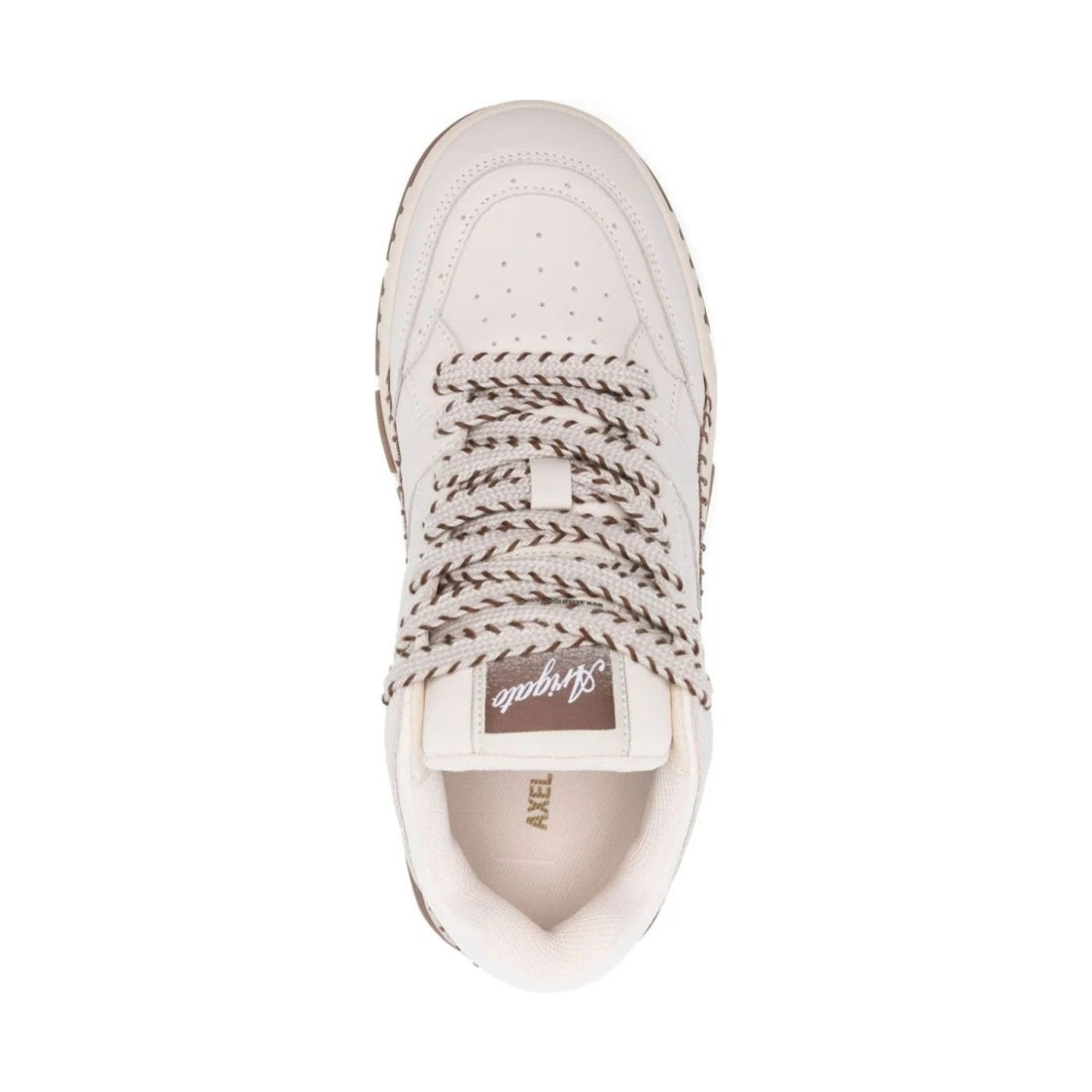 AXEL ARIGATO womens beige area lo sneaker stitch | Vilbury London