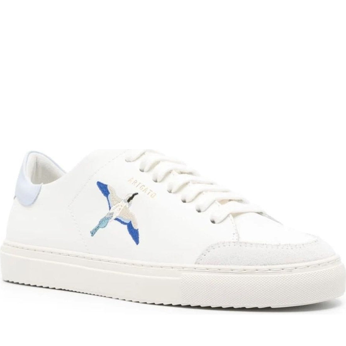 AXEL ARIGATO womens white, blue clean 90 bee bird sneaker | Vilbury London