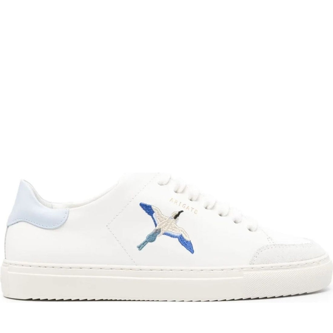 AXEL ARIGATO womens white, blue clean 90 bee bird sneaker | Vilbury London