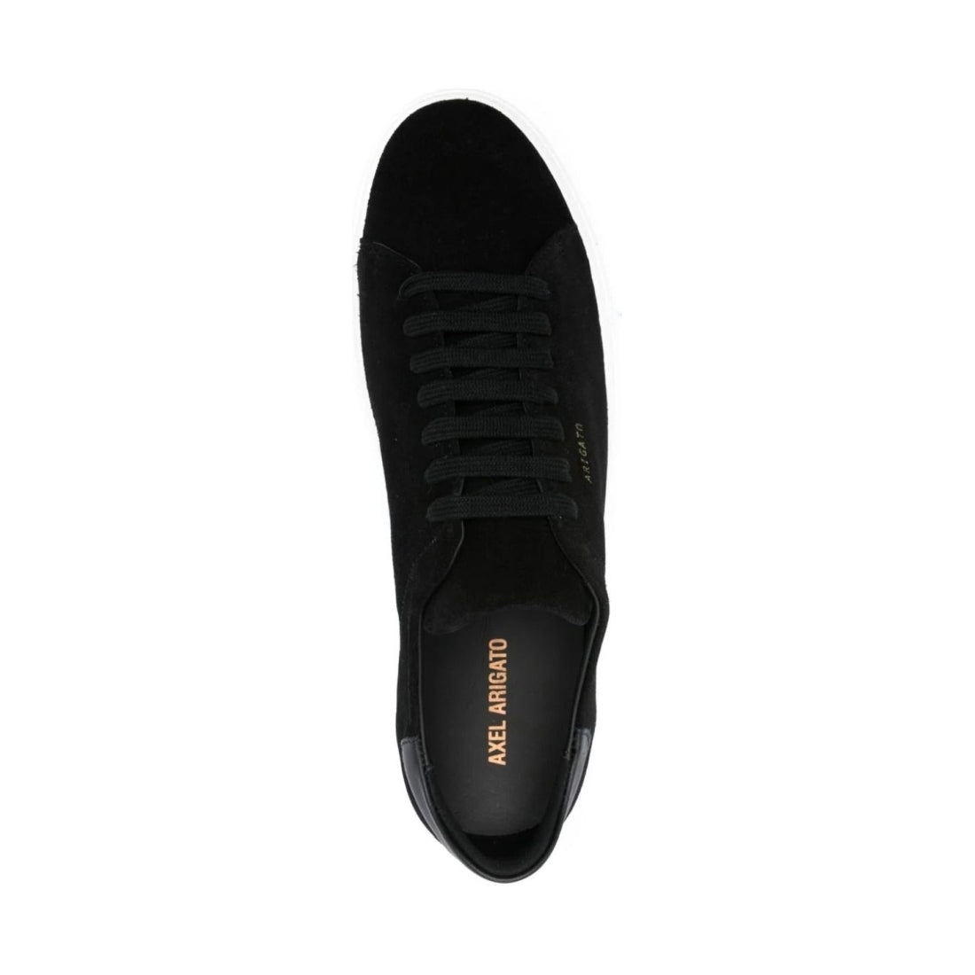 AXEL ARIGATO mens black, white clean 90 suede sneaker | Vilbury London