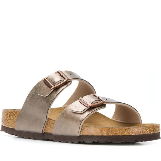 Birkenstock womens beige sydney bf slippers | Vilbury London