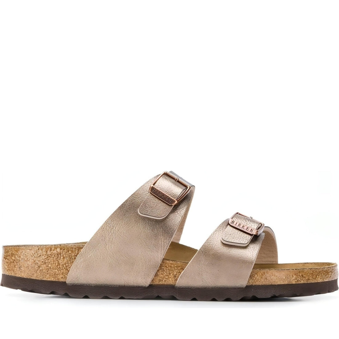 Birkenstock womens beige sydney bf slippers | Vilbury London