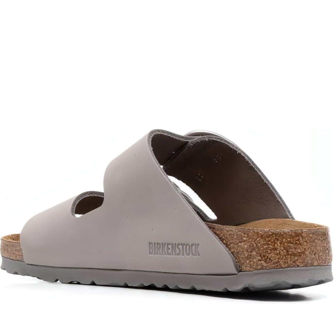 Birkenstock womens grey arizona big buckle lenb slippers | Vilbury London