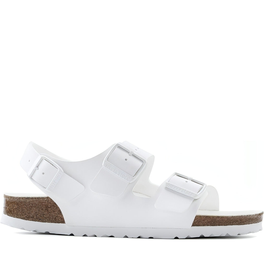 Birkenstock unisex adults white milano bf sandals | Vilbury London