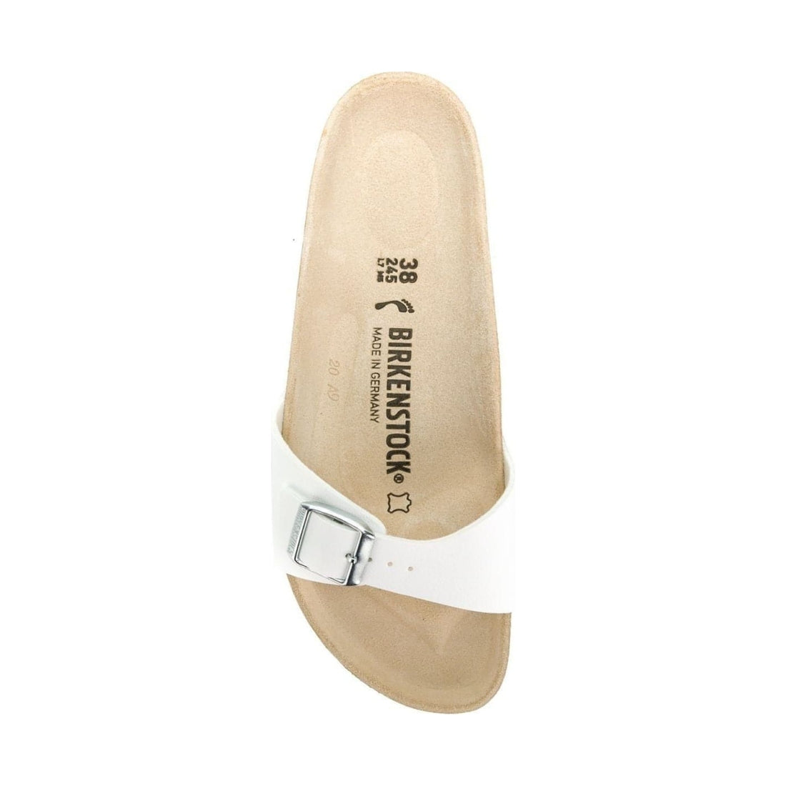 Birkenstock unisex adults white madrid bf slippers | Vilbury London