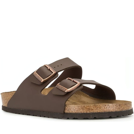 Birkenstock unisex adults brown arizona bf slippers | Vilbury London