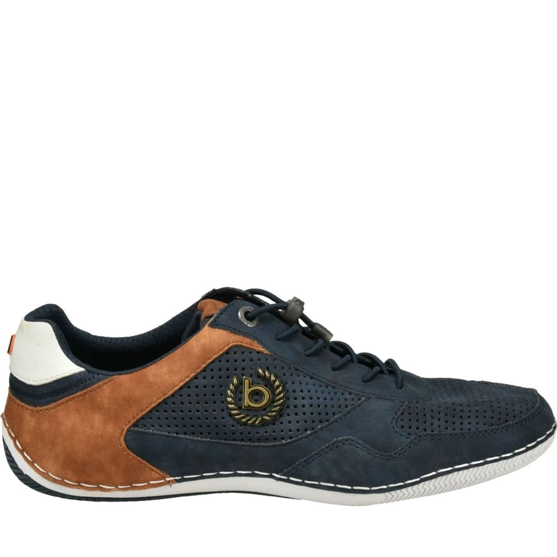 Bugatti mens dark blue canario leisure trainers | Vilbury London