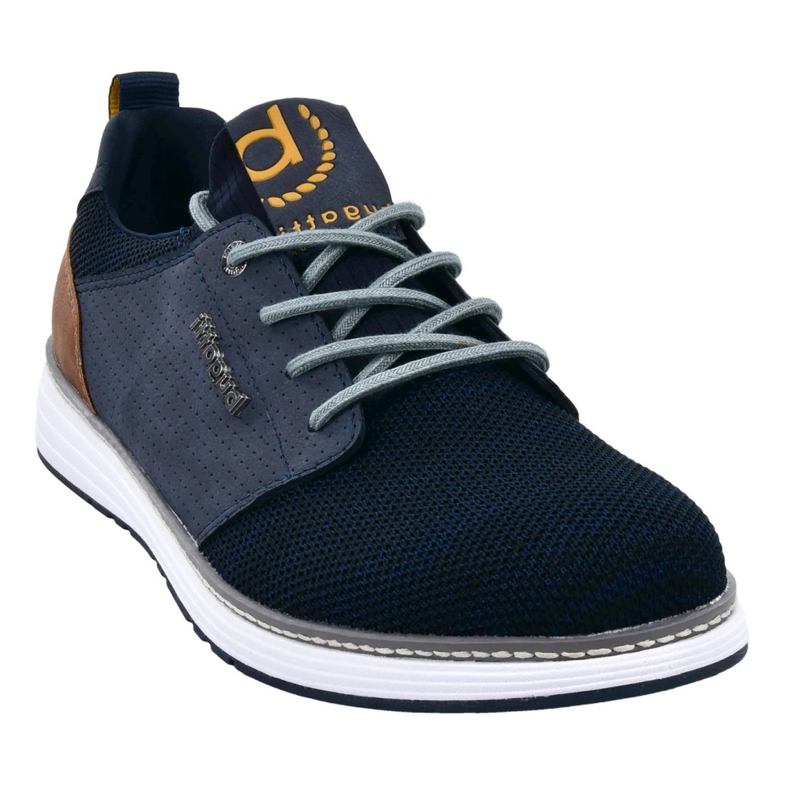 Bugatti mens dark blue colby leisure trainers | Vilbury London