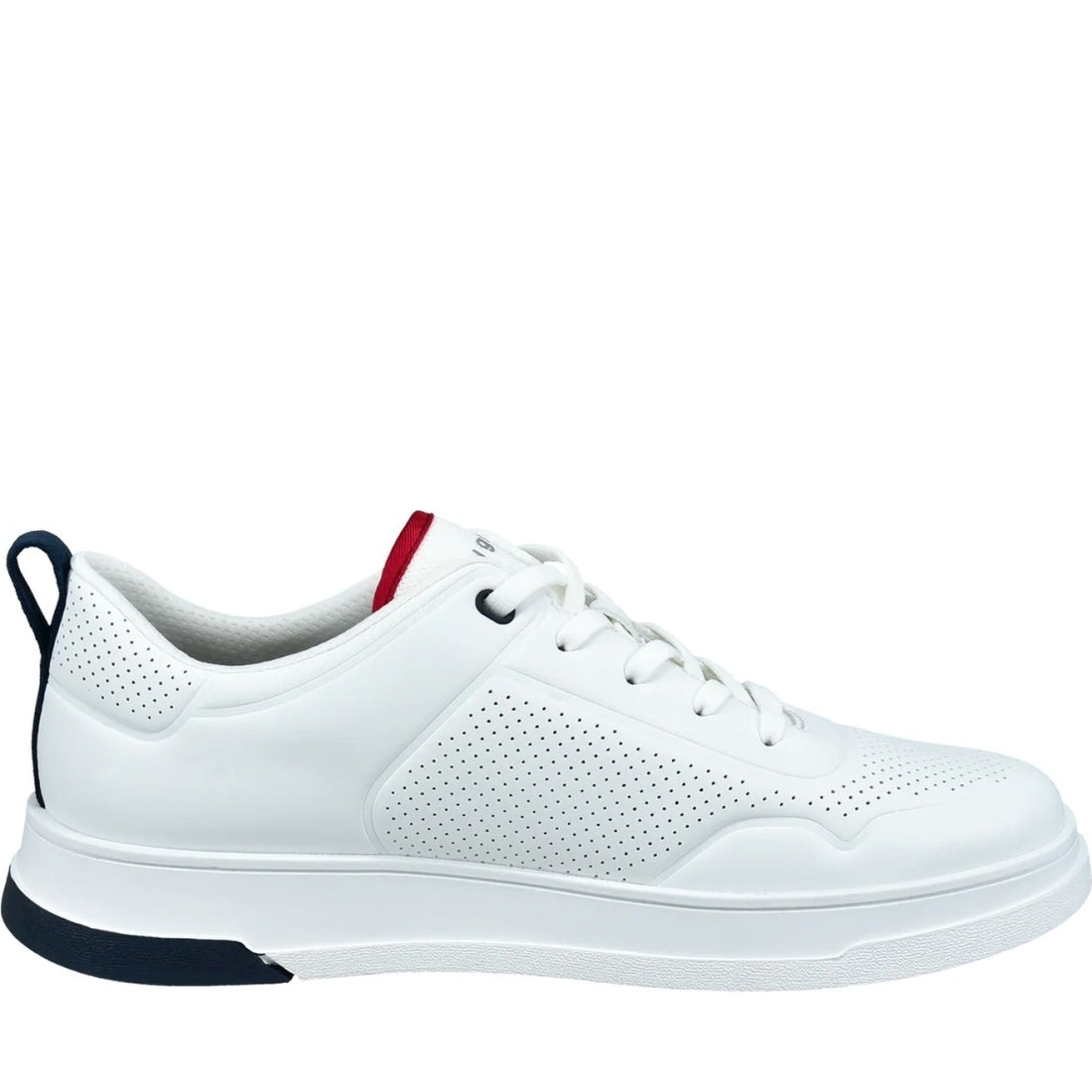 Bugatti mens white franc leisure trainers | Vilbury London