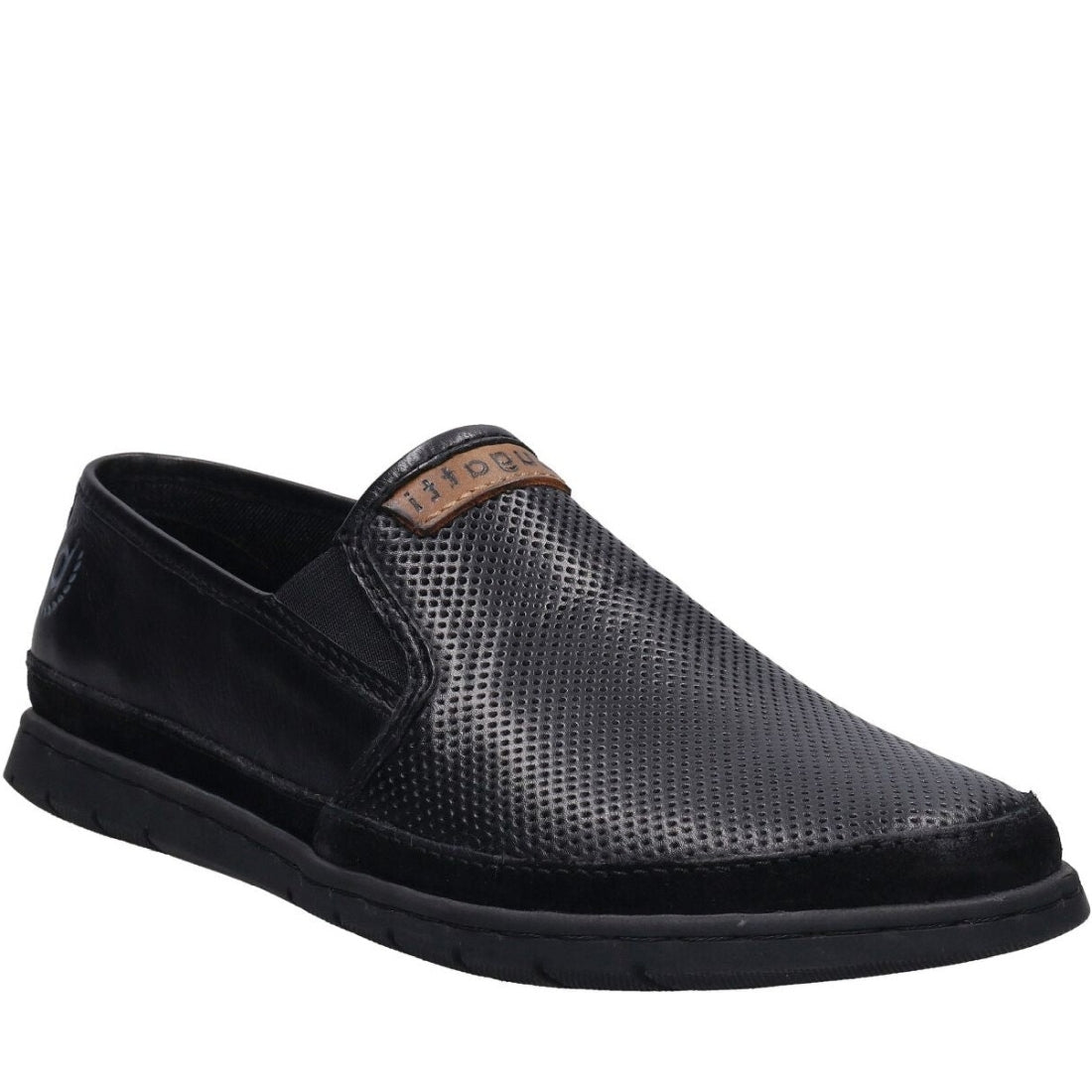 Bugatti mens 1000 schwarz crooner mocasins | Vilbury London