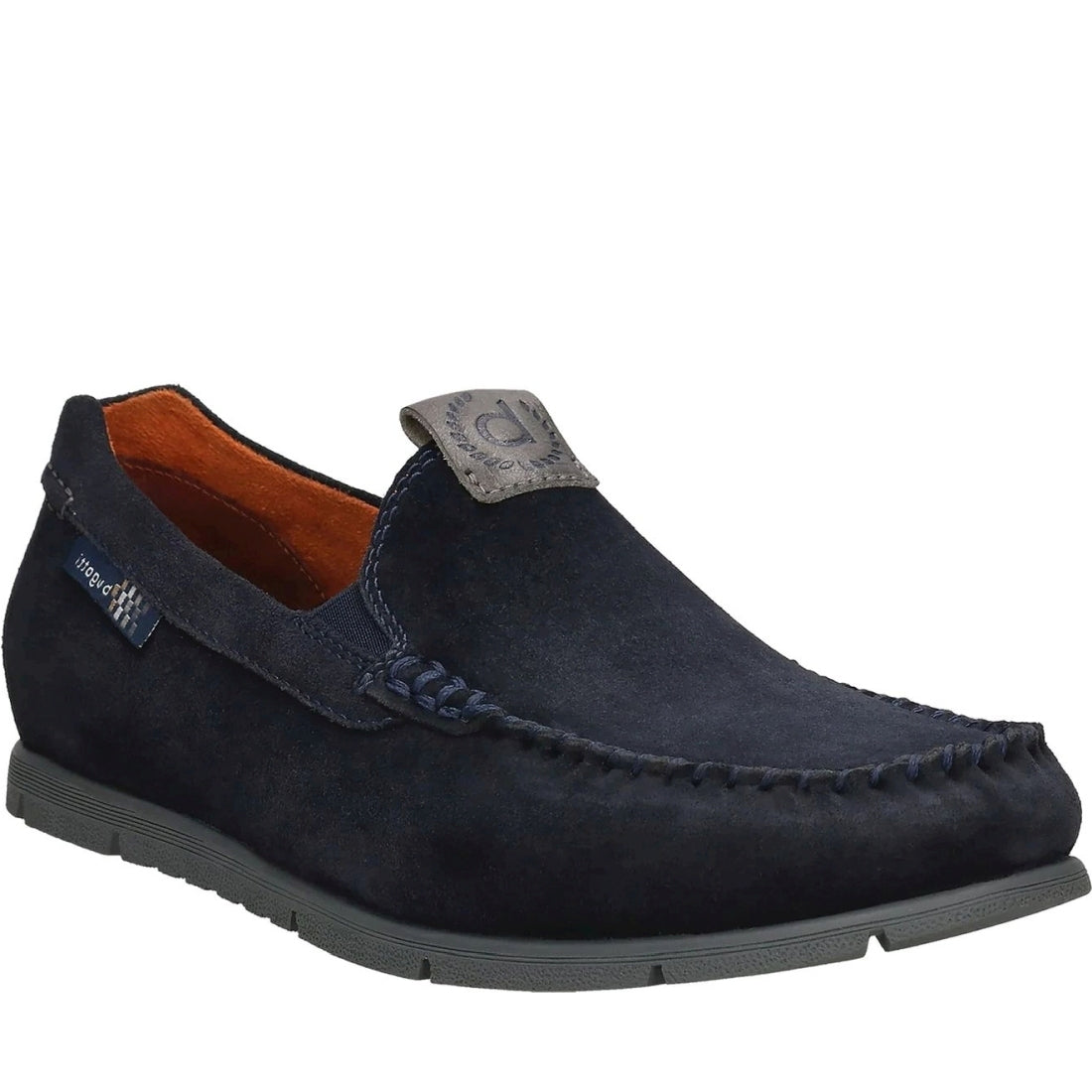 Bugatti mens dark blue clipperton mocasins | Vilbury London