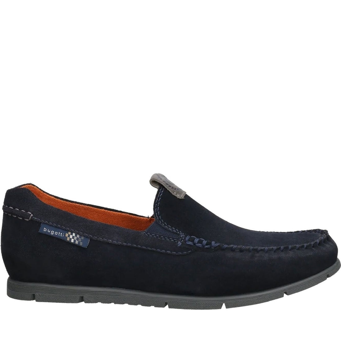 Bugatti mens dark blue clipperton mocasins | Vilbury London