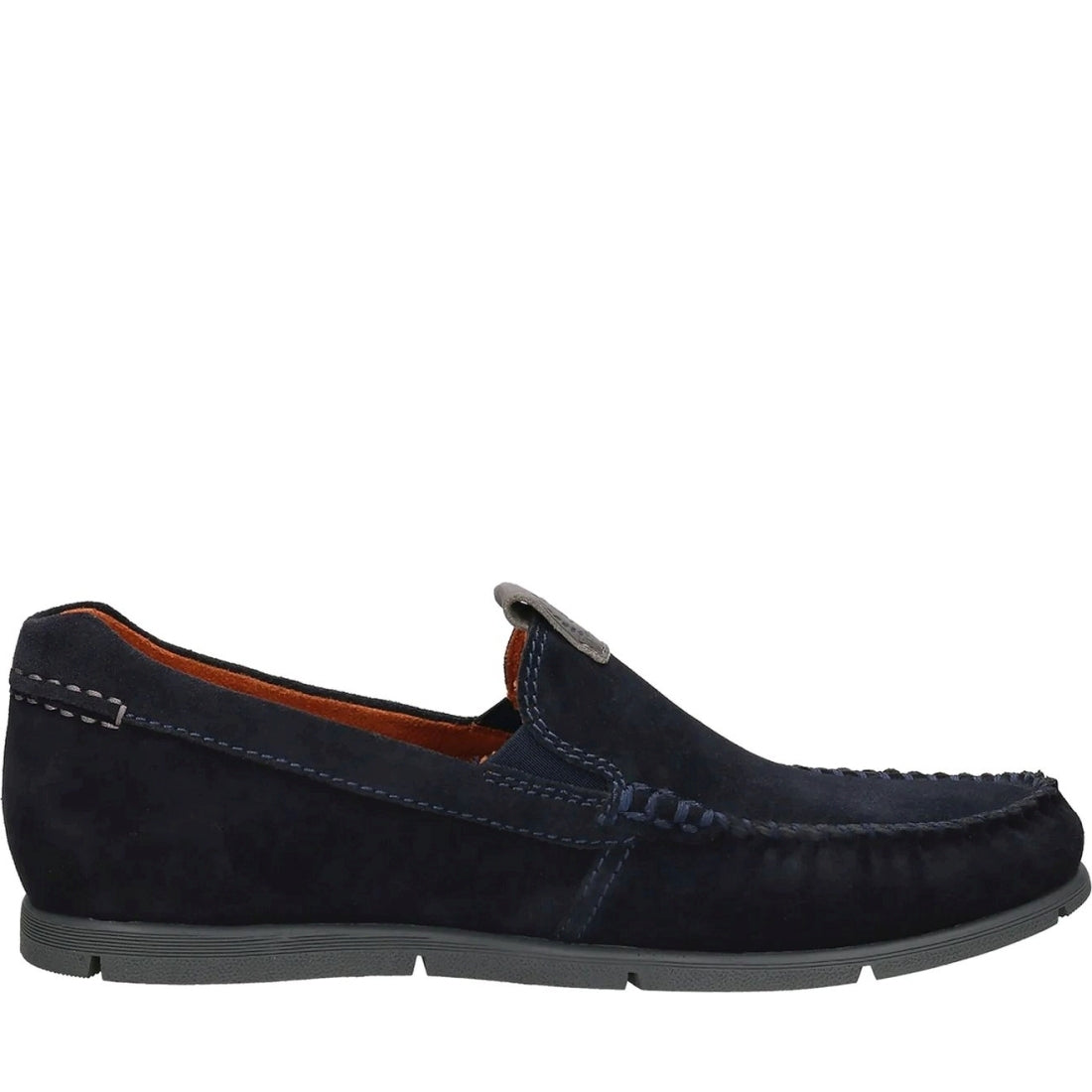 Bugatti mens dark blue clipperton mocasins | Vilbury London