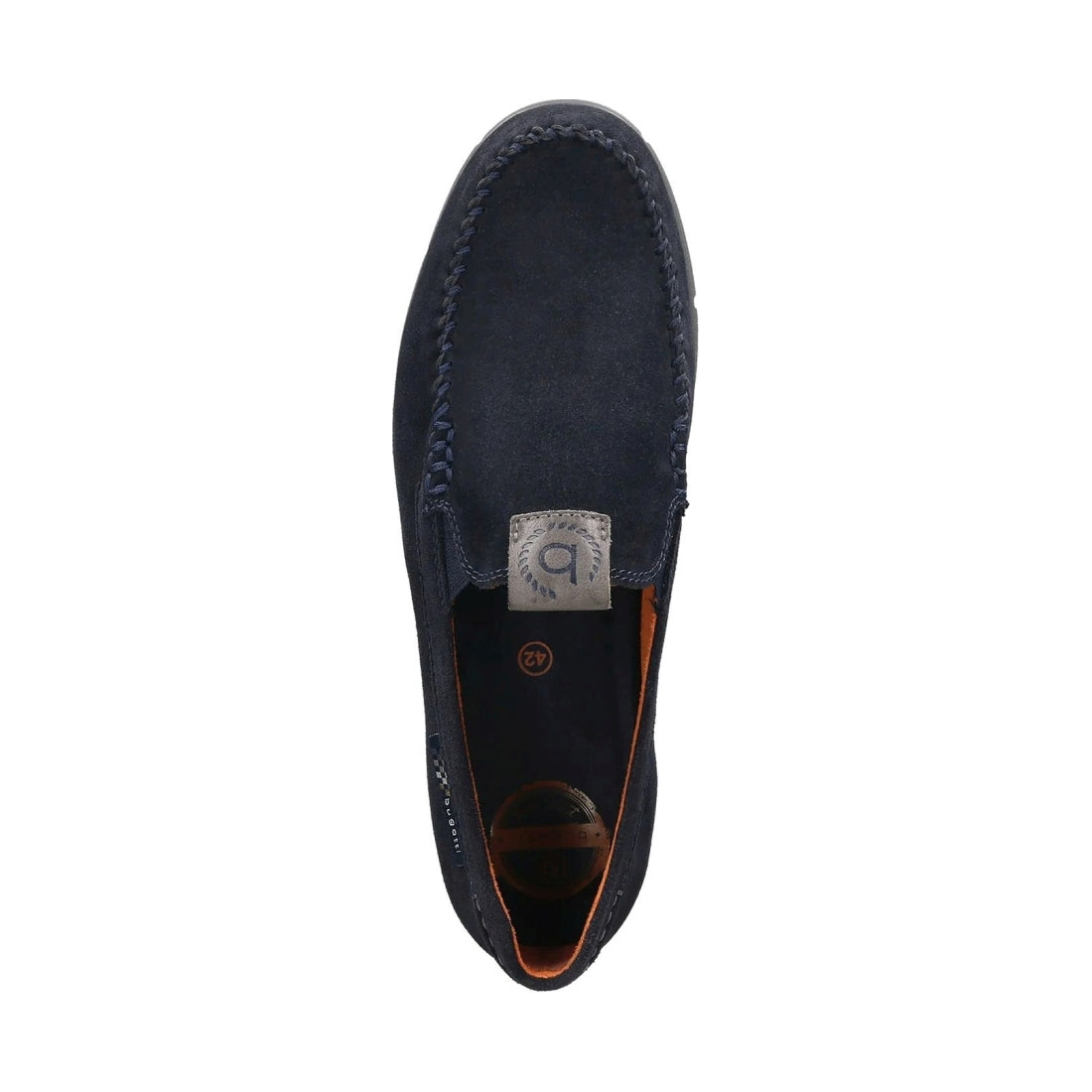 Bugatti mens dark blue clipperton mocasins | Vilbury London