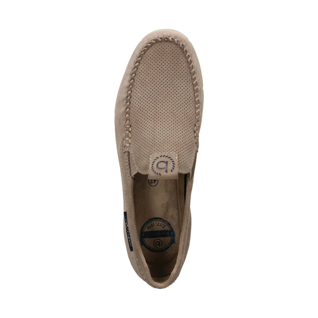 Bugatti mens taupe clipperton mocasins | Vilbury London