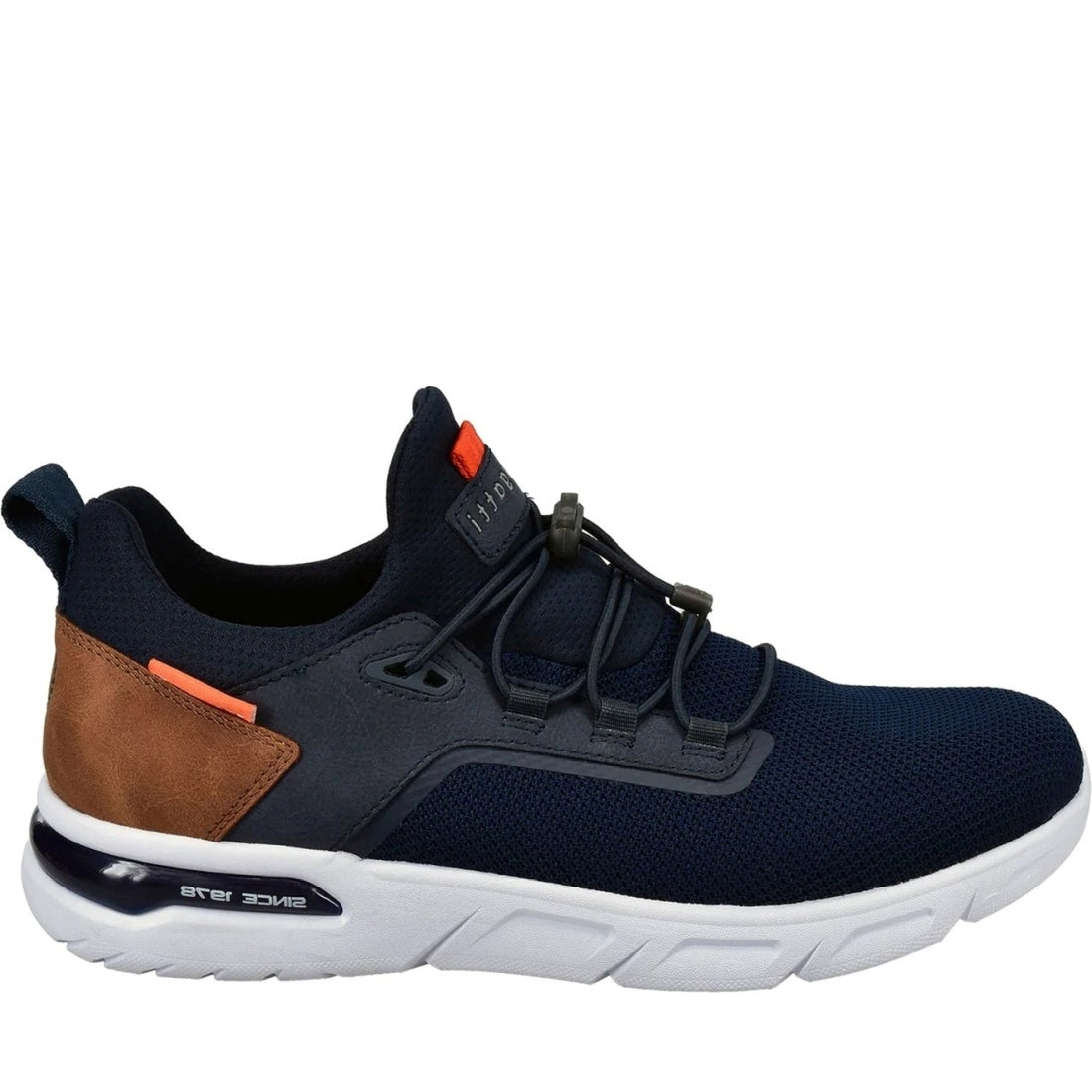 Bugatti mens dark blue nubola leisure trainers | Vilbury London