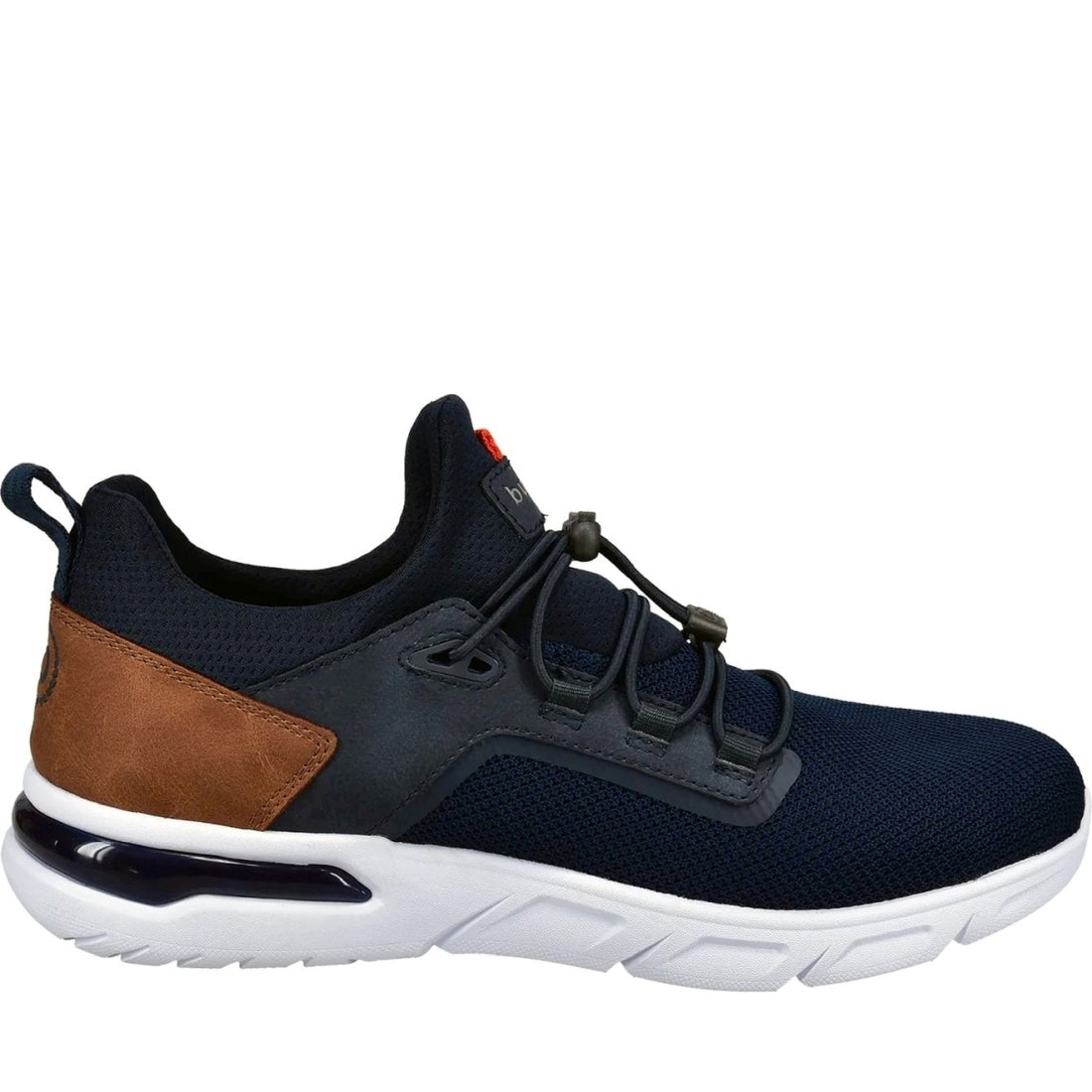 Bugatti mens dark blue nubola leisure trainers | Vilbury London