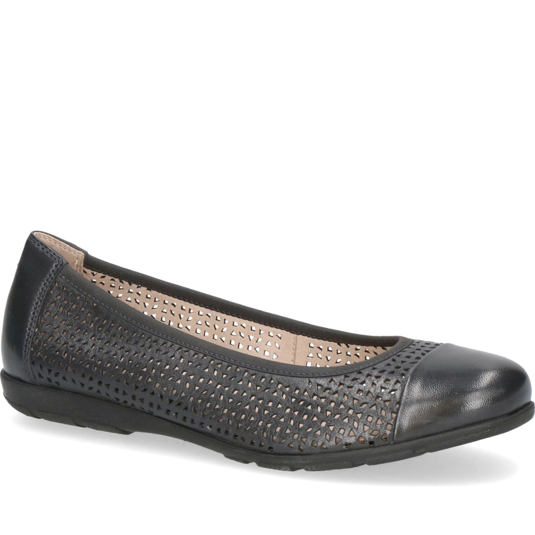 Caprice womens ocean softnap casual closed ballerinas | Vilbury London