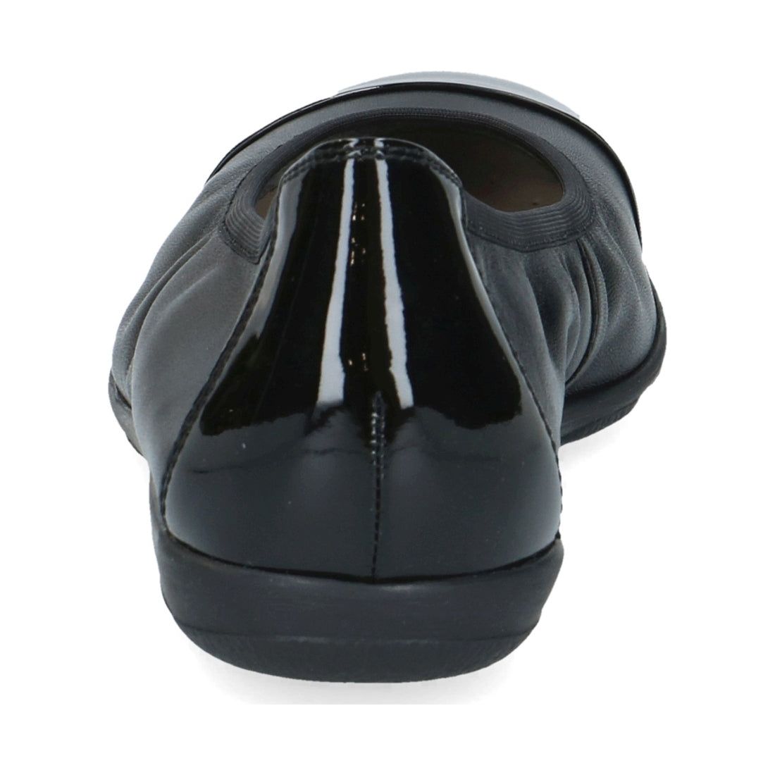 Caprice womens black comb casual closed ballerinas | Vilbury London