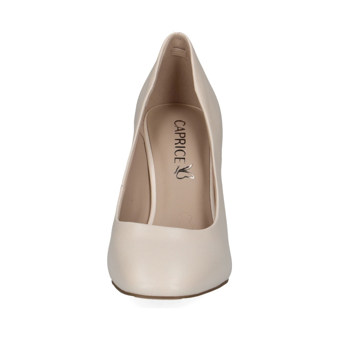 Caprice womens cream perlato elegant closed pumps | Vilbury London