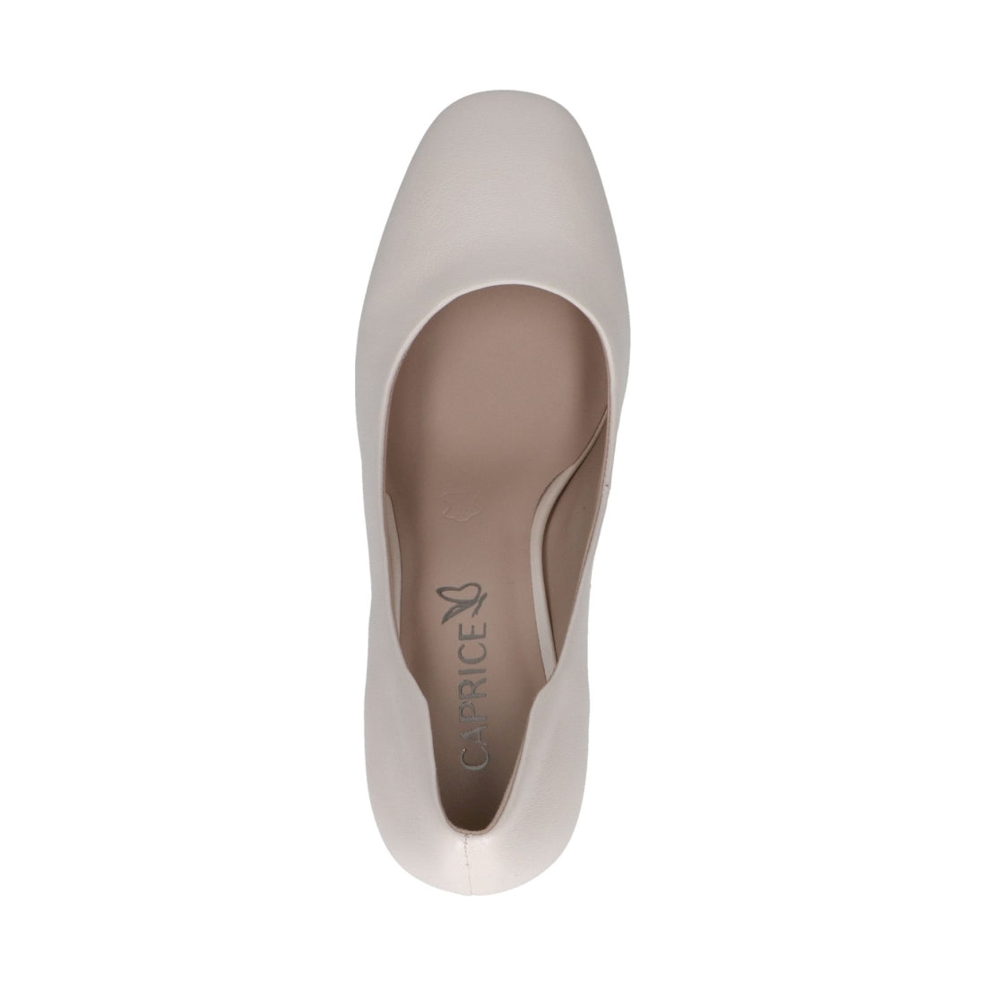 Caprice womens cream perlato elegant closed pumps | Vilbury London