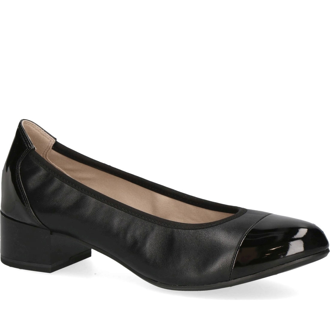 Caprice womens black nappa elegant closed formal | Vilbury London