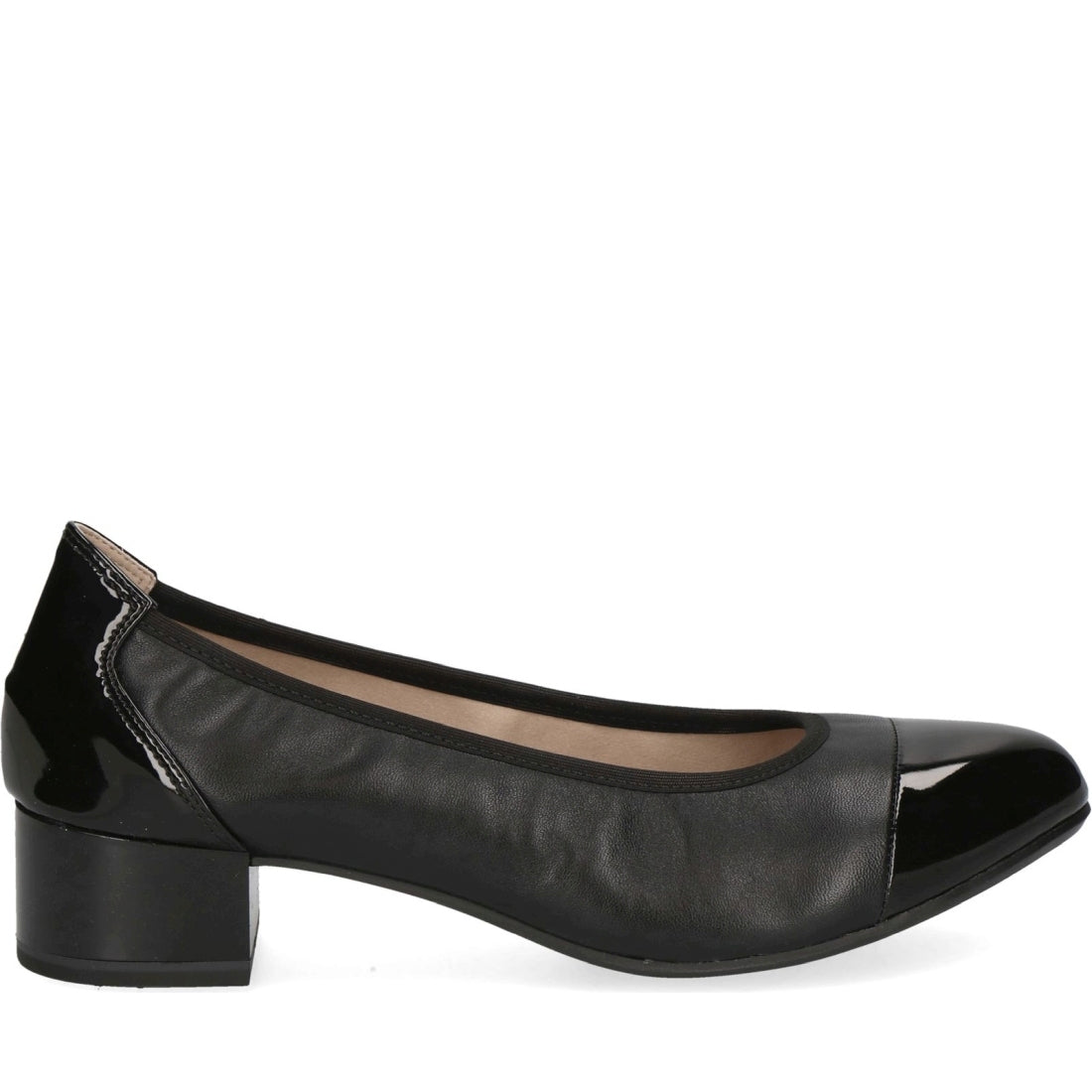 Caprice womens black nappa elegant closed formal | Vilbury London