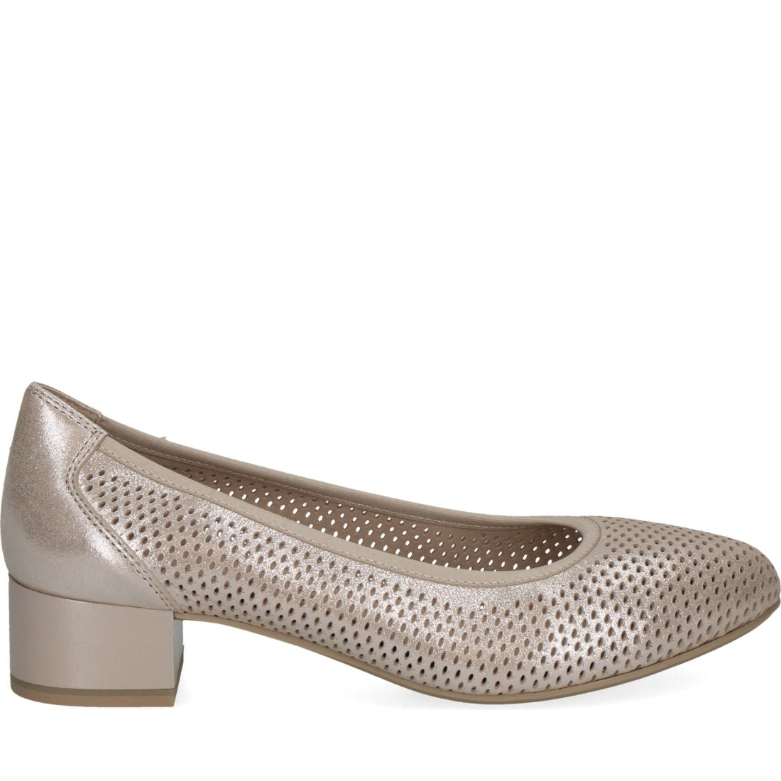 Caprice womens taupe metallic elegant closed formal | Vilbury London