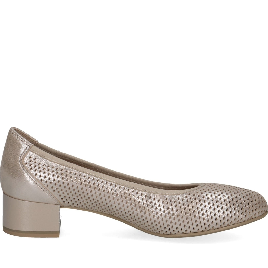 Caprice womens taupe metallic elegant closed formal | Vilbury London