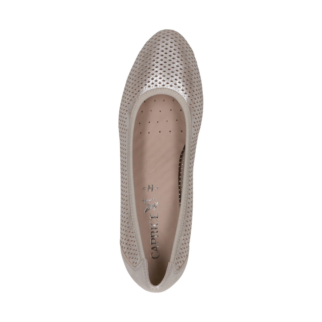 Caprice womens taupe metallic elegant closed formal | Vilbury London