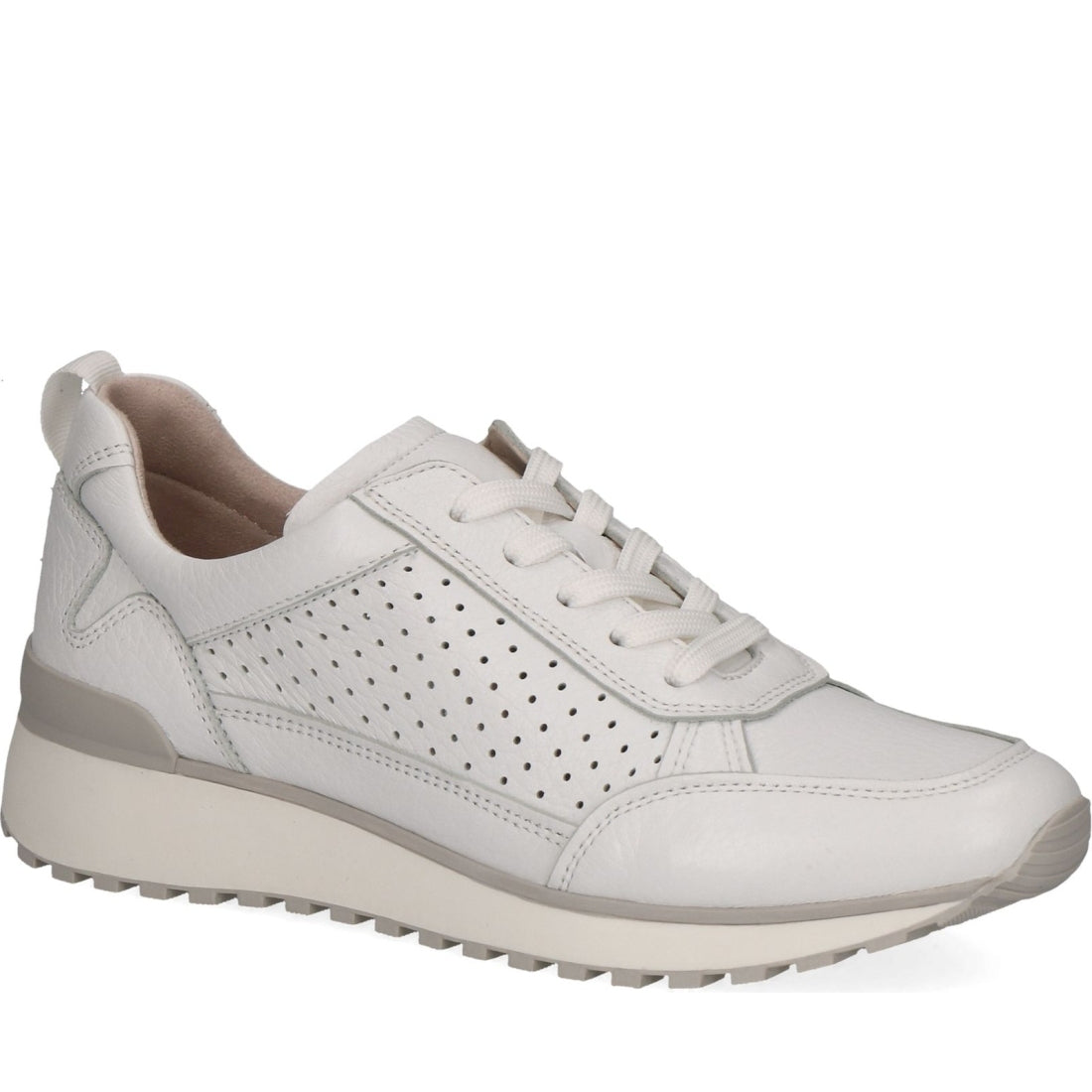 Caprice womens white deer leisure trainers | Vilbury London