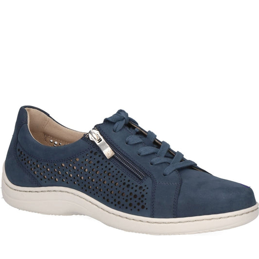 Caprice womens ocean nubuc leisure trainers | Vilbury London