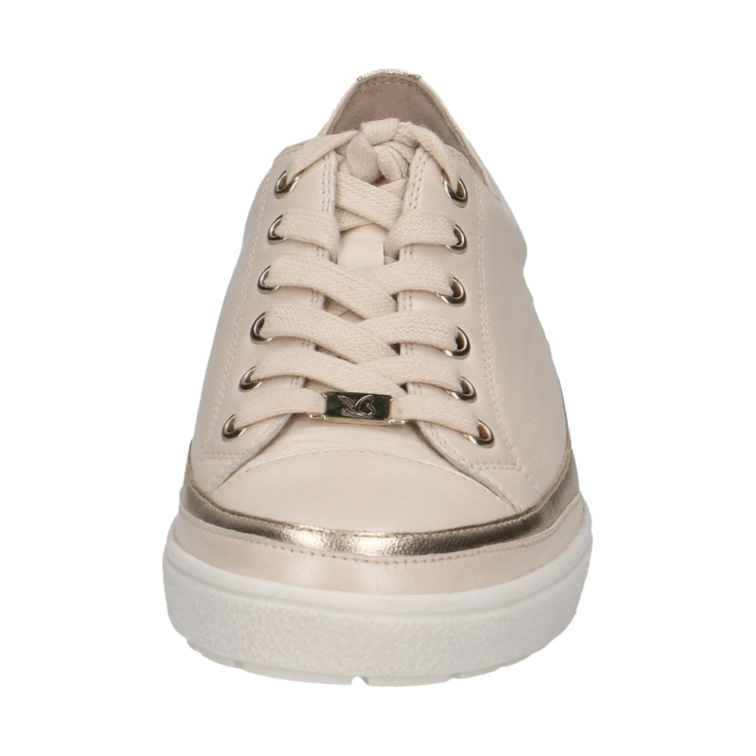 Caprice womens cream comb leisure trainers | Vilbury London