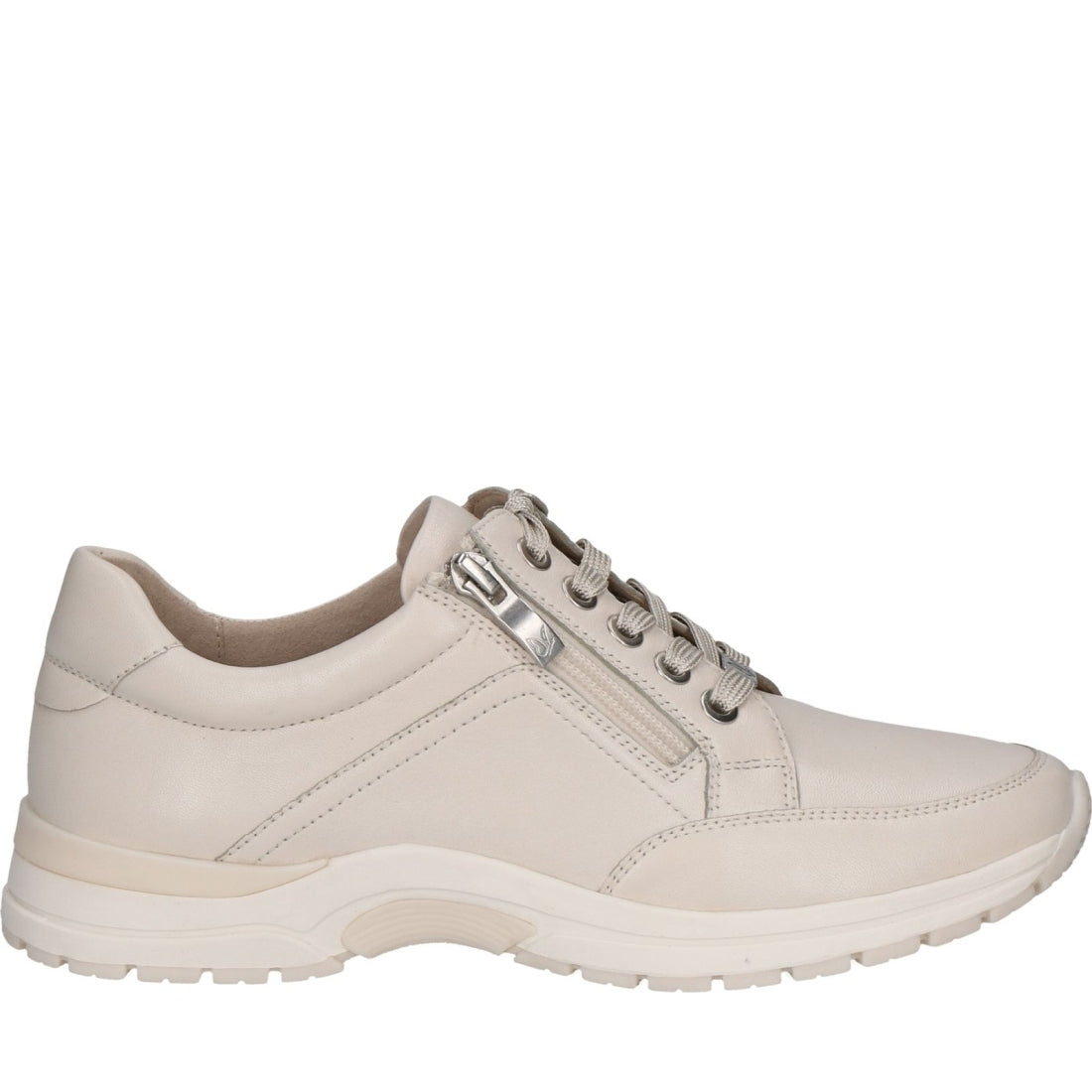 Caprice womens offwhite soft leisure trainers | Vilbury London