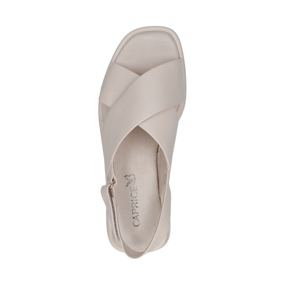 Caprice womens cream perlato casual open sandals | Vilbury London