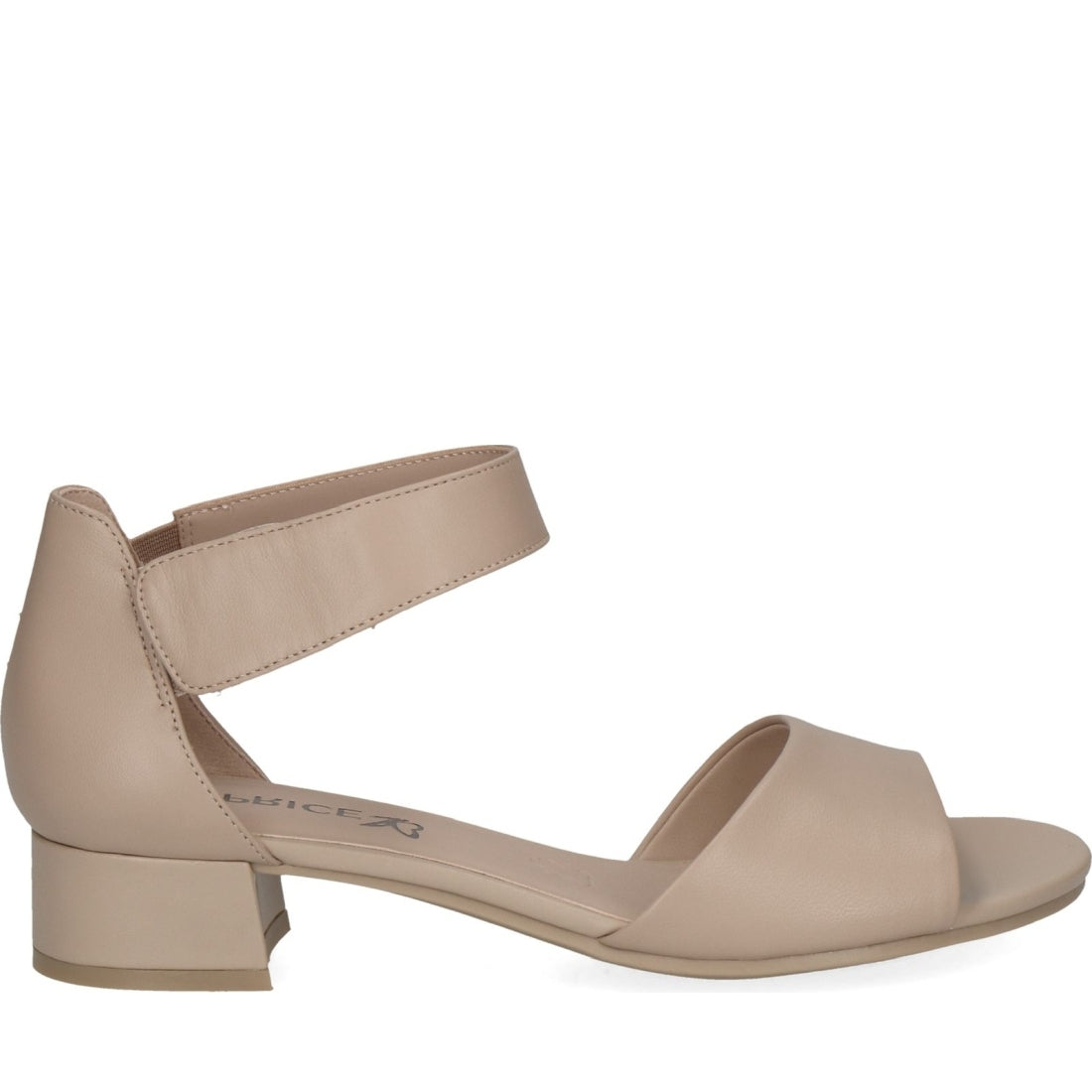 Caprice womens beige nappa casual open sandals | Vilbury London