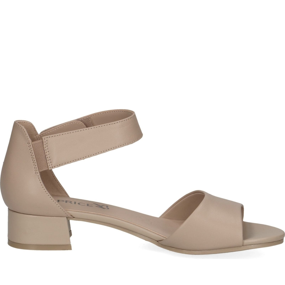 Caprice womens beige nappa casual open sandals | Vilbury London