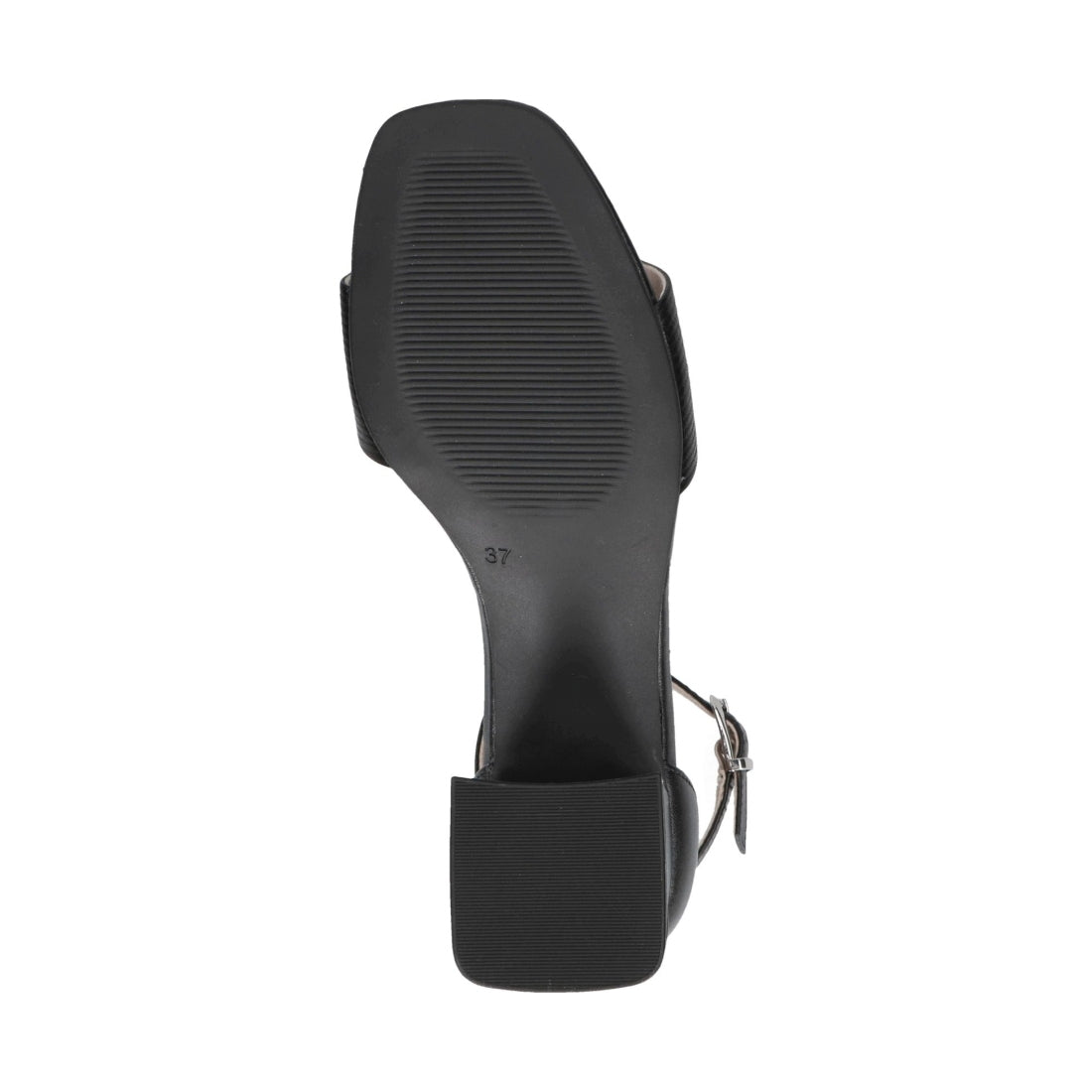 Caprice womens black comb elegant open sandals | Vilbury London