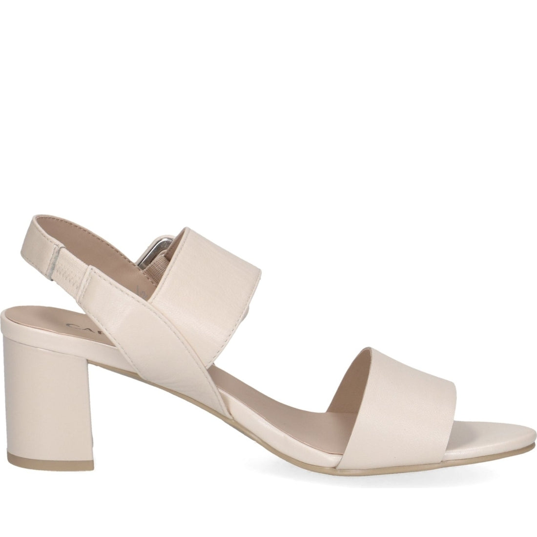 Caprice womens cream perlato casual open sandals | Vilbury London