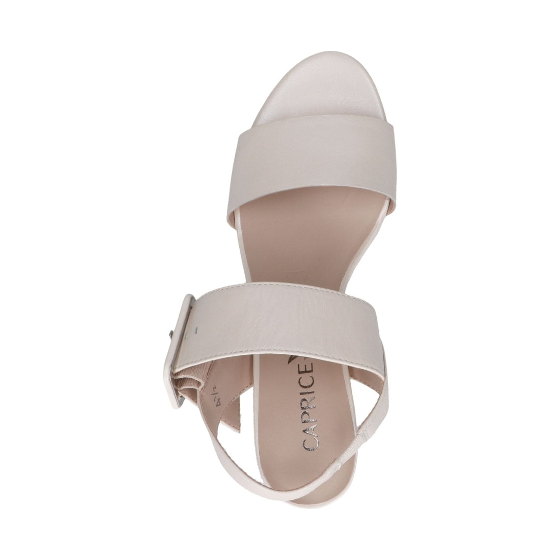 Caprice womens cream perlato casual open sandals | Vilbury London