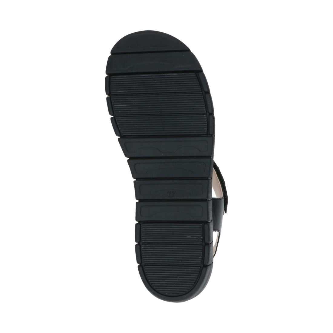 Caprice womens black blk sole casual open sandals | Vilbury London