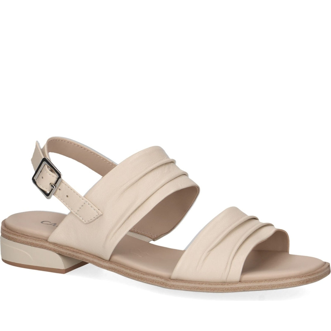 Caprice womens offwhite soft casual open sandals | Vilbury London