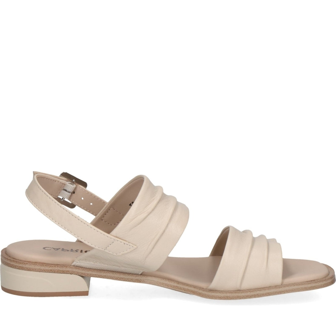 Caprice womens offwhite soft casual open sandals | Vilbury London