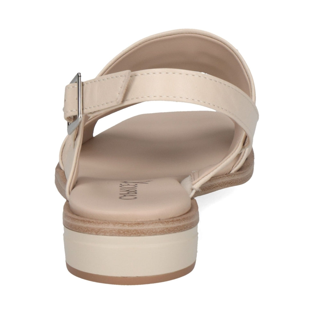 Caprice womens offwhite soft casual open sandals | Vilbury London